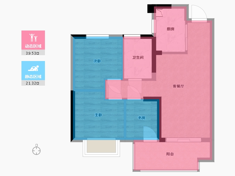 福建省-福州市-壹号学府-54.00-户型库-动静分区