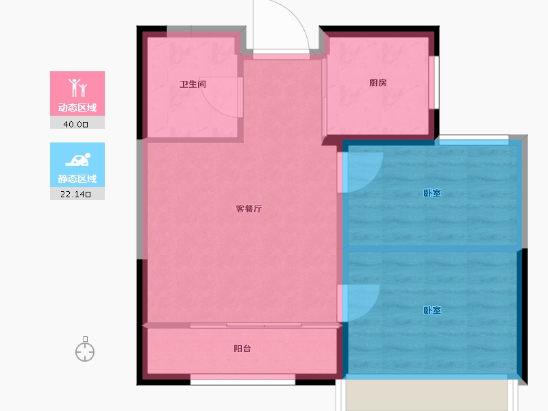 山东省-滨州市-双泰•建大城-55.99-户型库-动静分区