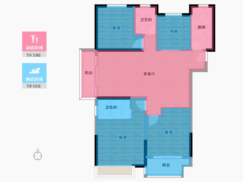 河南省-郑州市-中建·林溪上郡-97.30-户型库-动静分区