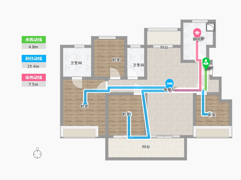 河南省-洛阳市-绿都洛阳府-128.01-户型库-动静线