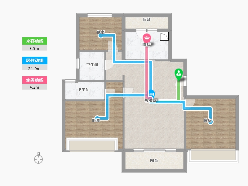 河南省-洛阳市-碧桂园山河城-96.01-户型库-动静线