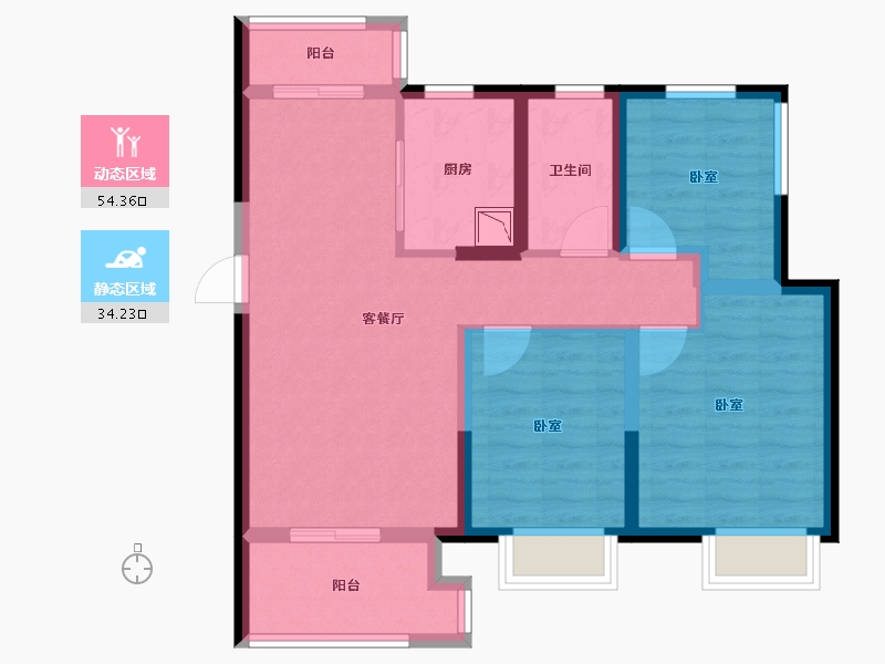 河南省-郑州市-信保十里樾-78.00-户型库-动静分区