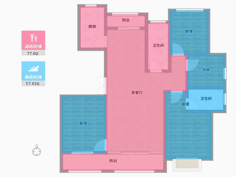 山东省-滨州市-金城国际-121.01-户型库-动静分区