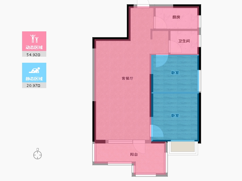 河南省-郑州市-信保十里樾-68.00-户型库-动静分区