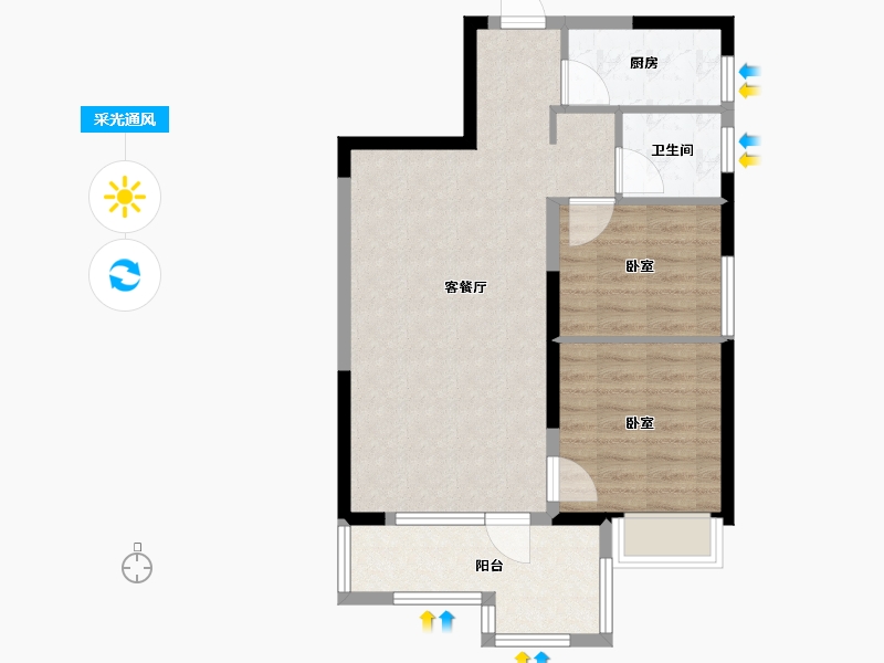 河南省-郑州市-信保十里樾-68.00-户型库-采光通风