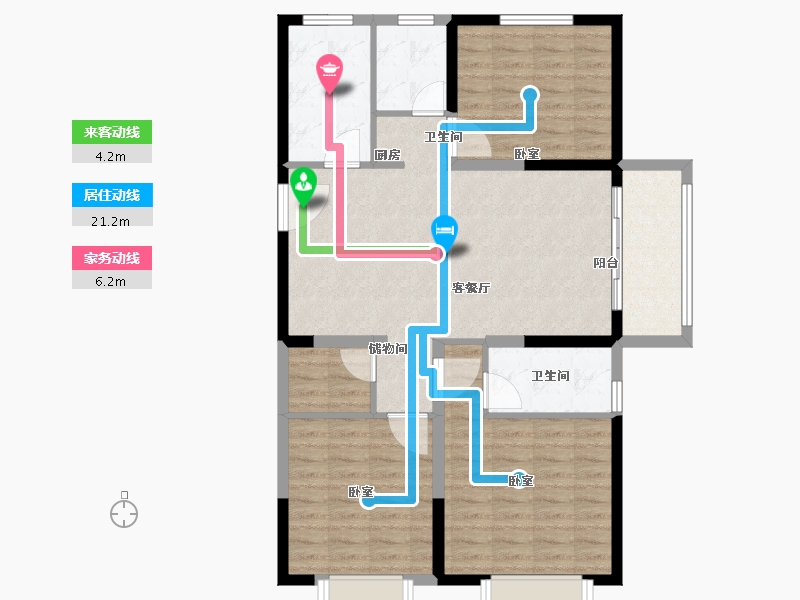 河南省-郑州市-金苑阳光里-98.49-户型库-动静线