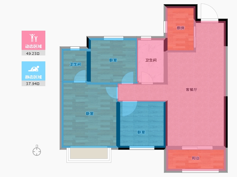 山东省-济南市-绿地国际博览城-77.99-户型库-动静分区