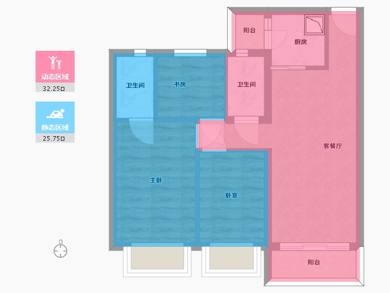 山东省-济南市-恒大城晶彩中心-50.49-户型库-动静分区