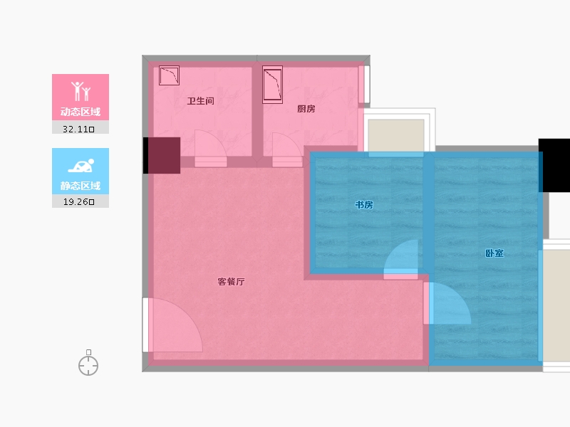 河南省-郑州市-华南城盛世广场-44.00-户型库-动静分区