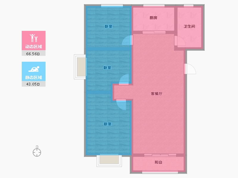 山东省-滨州市-盛世东方-98.54-户型库-动静分区