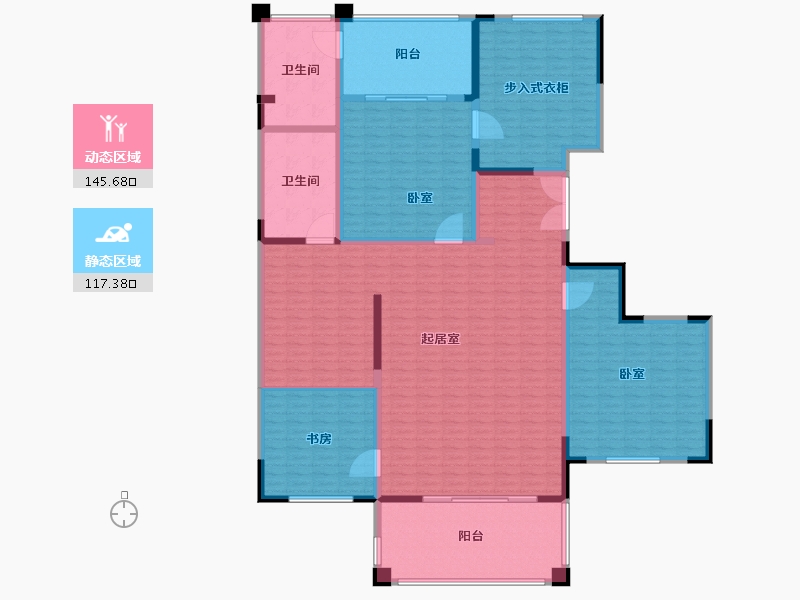 河南省-郑州市-郑东华府·TIVOLI-243.01-户型库-动静分区