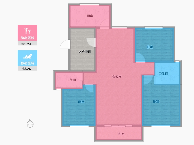 河南省-洛阳市-文兴水尚-116.98-户型库-动静分区