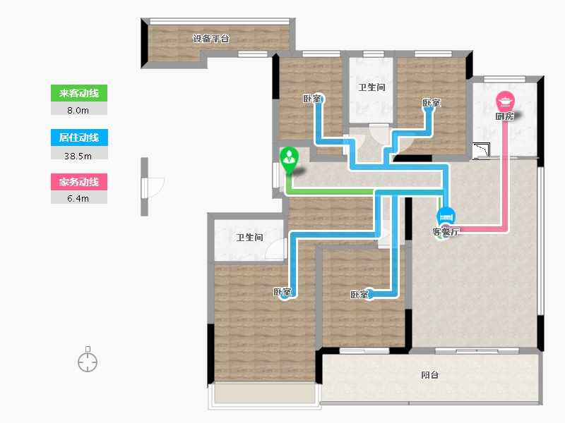 浙江省-绍兴市-武地融创奥璟园-137.78-户型库-动静线