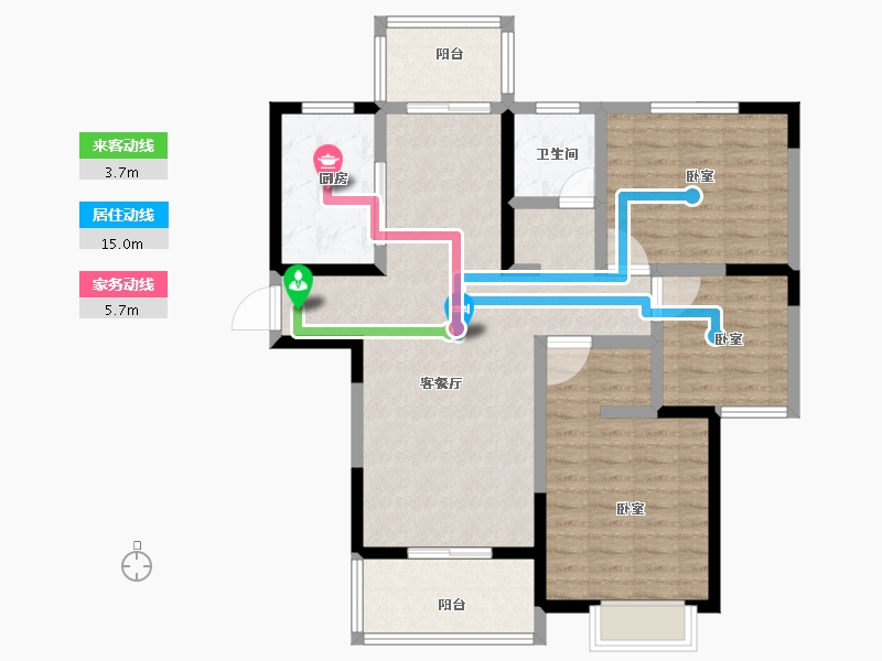 河南省-新乡市-靖业格林小镇-97.01-户型库-动静线