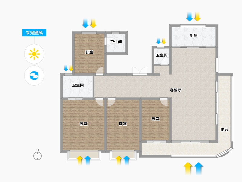 山东省-济南市-舜山府-192.00-户型库-采光通风