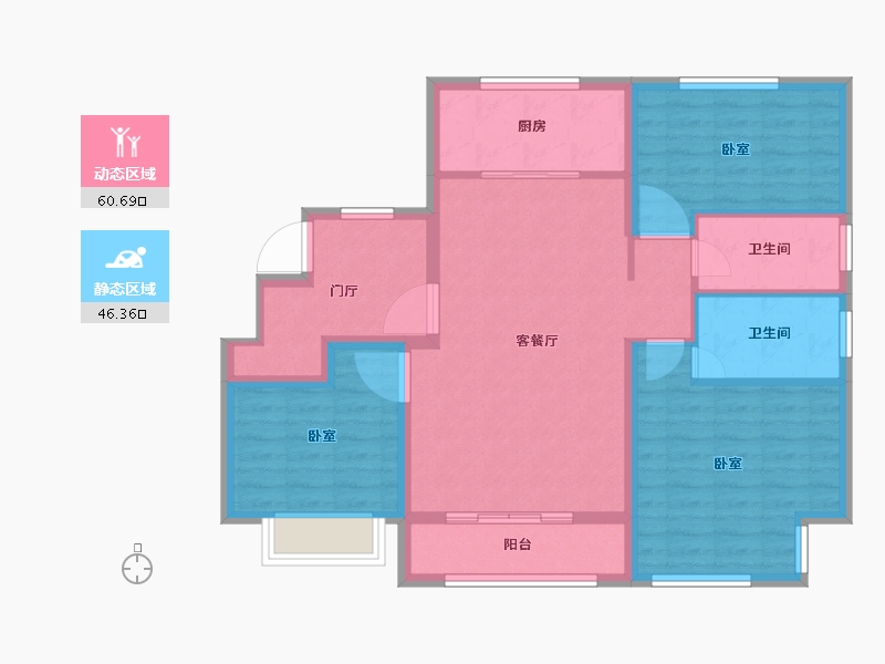 山东省-烟台市-越秀臻悦府-96.00-户型库-动静分区