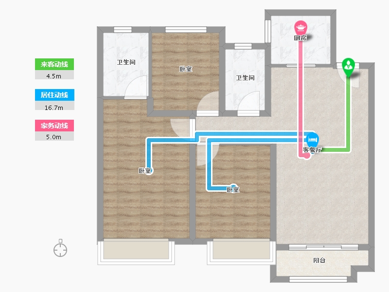 山东省-滨州市-中梁·壹号院-92.01-户型库-动静线