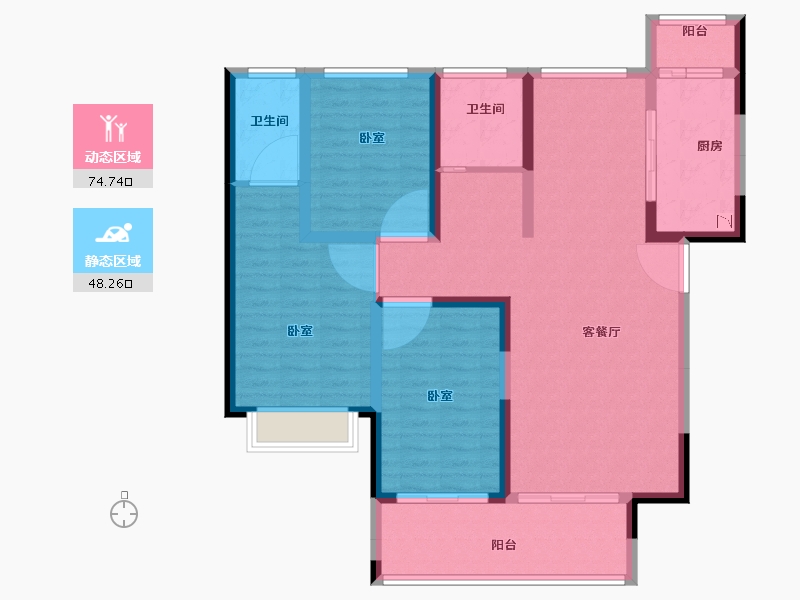 河南省-洛阳市-尚品1号-110.04-户型库-动静分区