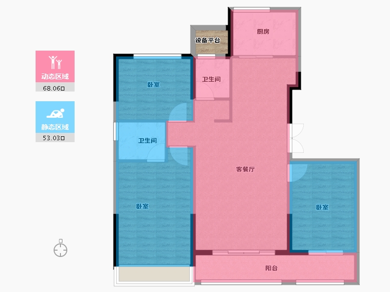 河南省-郑州市-河南卢森堡中心-112.00-户型库-动静分区