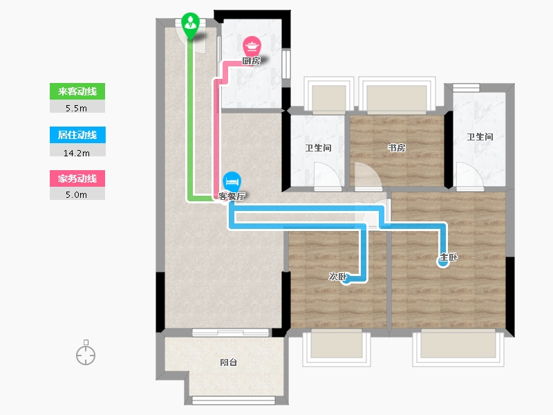 福建省-福州市-长乐澜山-71.01-户型库-动静线