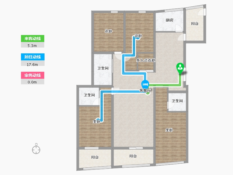 山东省-临沂市-天基黄金水岸-165.79-户型库-动静线