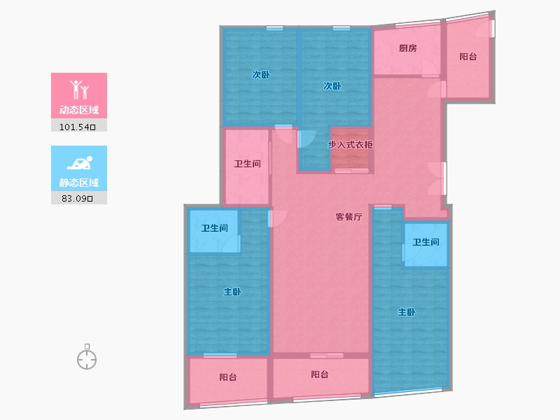 山东省-临沂市-天基黄金水岸-165.79-户型库-动静分区