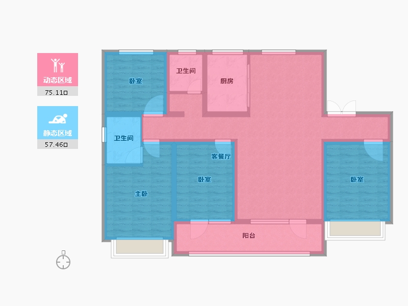 山东省-滨州市-建大·中央华府-118.00-户型库-动静分区