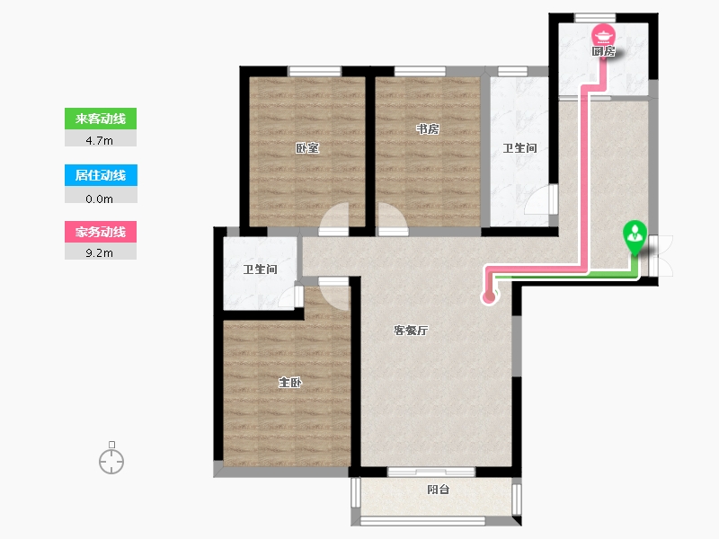 河南省-洛阳市-夏都城-95.42-户型库-动静线