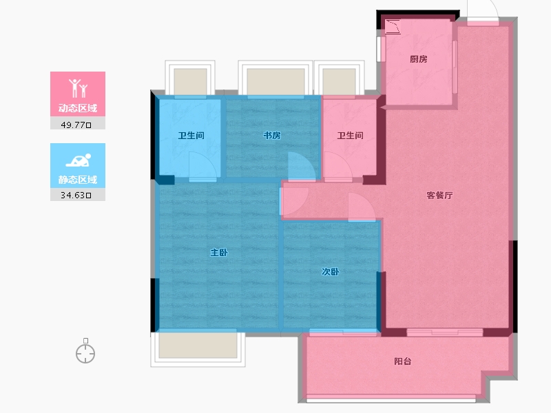 福建省-福州市-长乐澜山-76.01-户型库-动静分区