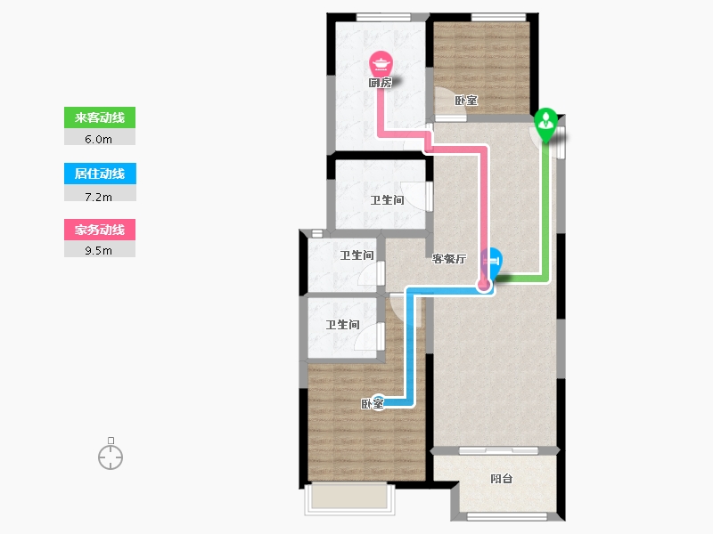 河南省-郑州市-美景美境-102.00-户型库-动静线