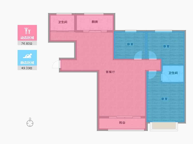 山东省-滨州市-盛世东方-113.85-户型库-动静分区