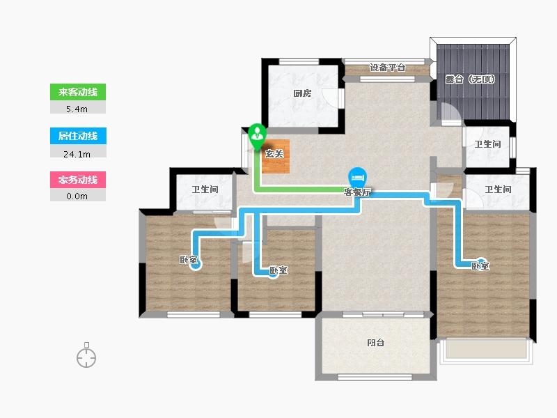 河南省-郑州市-中建·林溪上郡-129.45-户型库-动静线