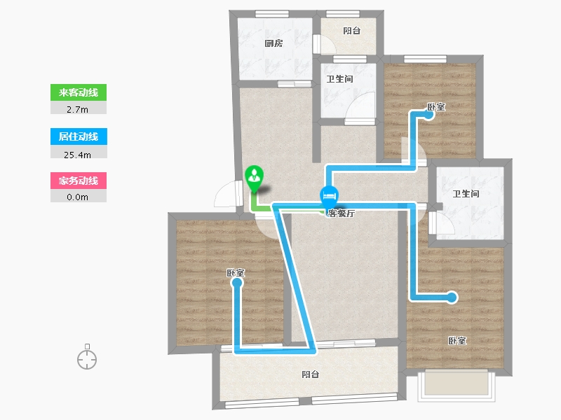 河南省-新乡市-靖业格林小镇-97.00-户型库-动静线