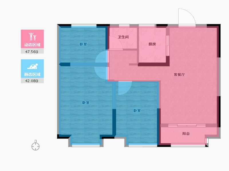 河南省-郑州市-中昂·博雅-80.00-户型库-动静分区