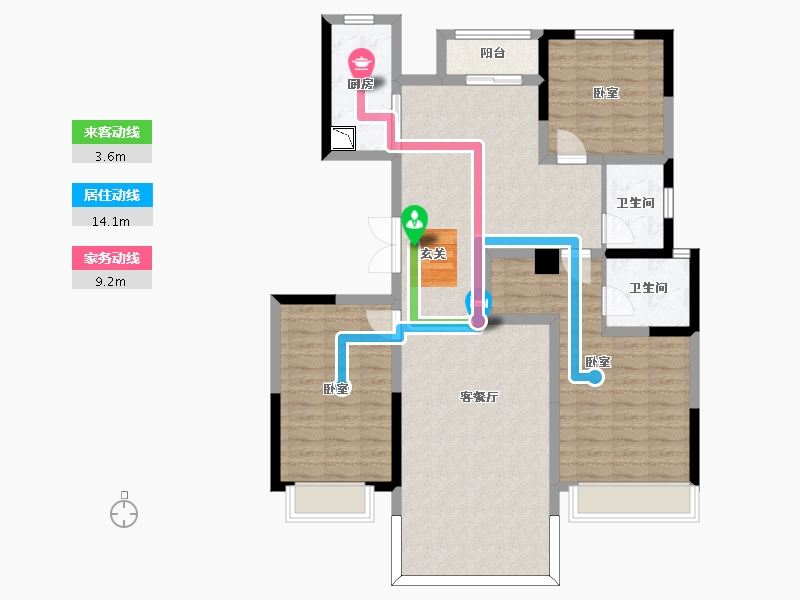 河南省-郑州市-正商丰华上境-108.67-户型库-动静线