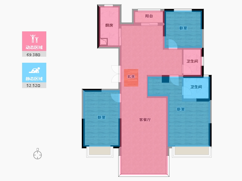 河南省-郑州市-正商丰华上境-108.67-户型库-动静分区