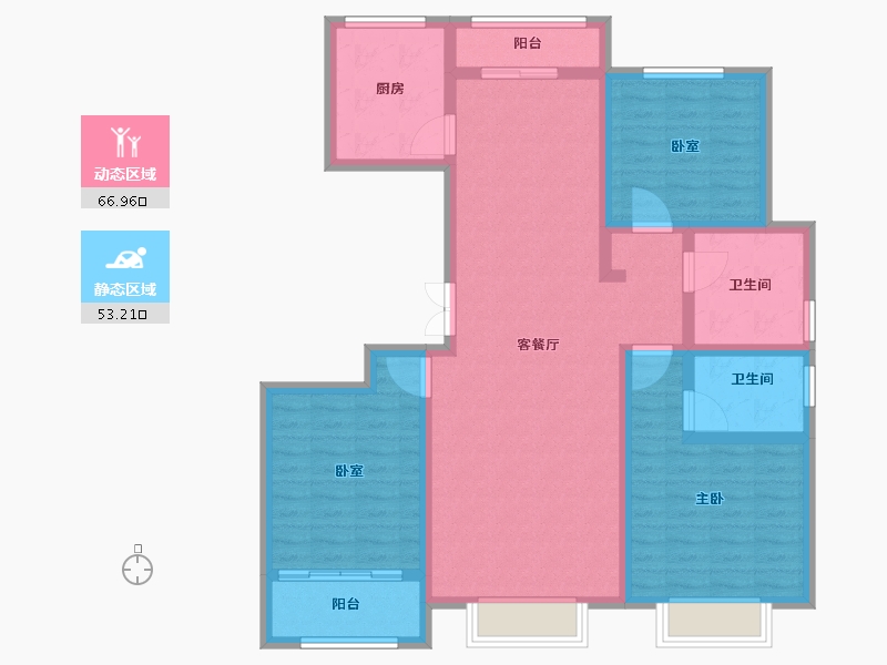 山东省-滨州市-金城国际-107.00-户型库-动静分区