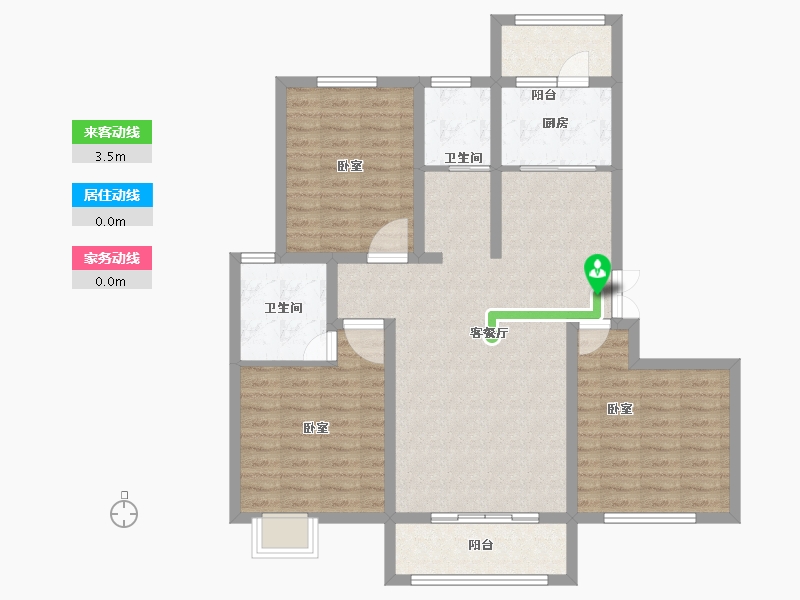 河南省-郑州市-金苑阳光里-99.80-户型库-动静线