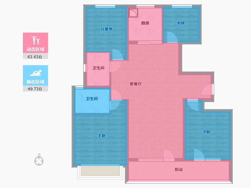 山东省-济南市-中海天钻-100.80-户型库-动静分区