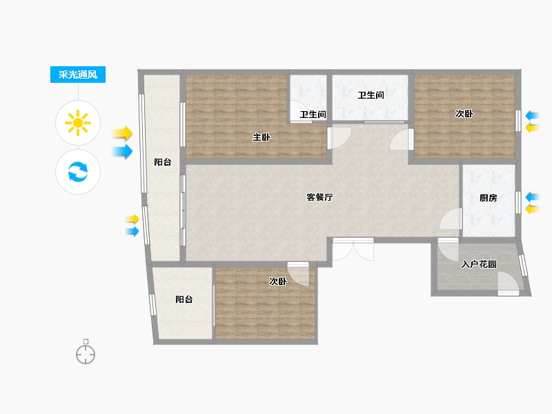 山东省-临沂市-天基黄金水岸-152.00-户型库-采光通风