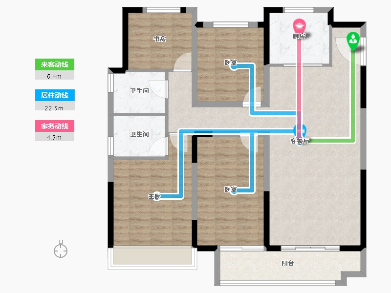 山东省-滨州市-中梁首府-115.90-户型库-动静线