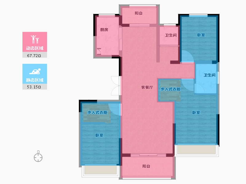 河南省-郑州市-长隆翰林苑-108.00-户型库-动静分区