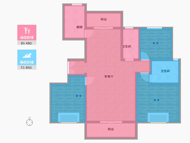 河南省-洛阳市-世纪龙城-120.21-户型库-动静分区