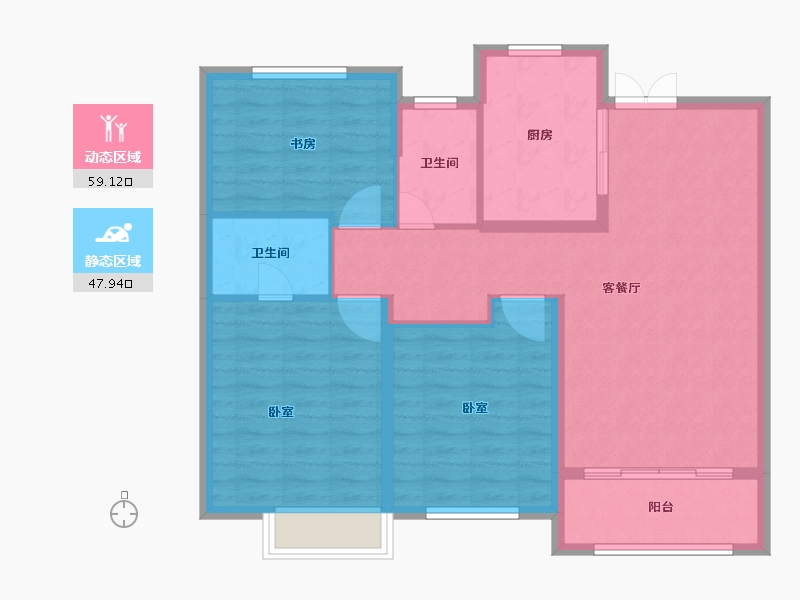 山东省-德州市-红烨・一品-97.00-户型库-动静分区