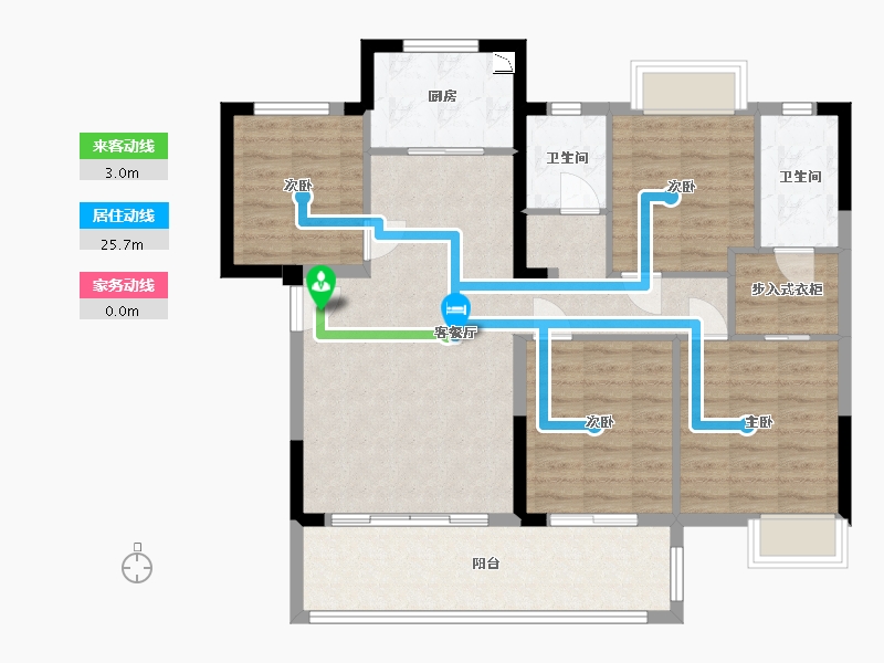 福建省-福州市-中发·海悦天澜-98.95-户型库-动静线