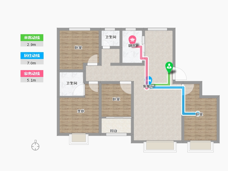 山东省-滨州市-百壹·春风十里-115.99-户型库-动静线