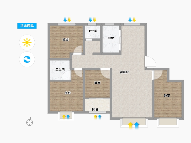 山东省-滨州市-百壹·春风十里-115.99-户型库-采光通风