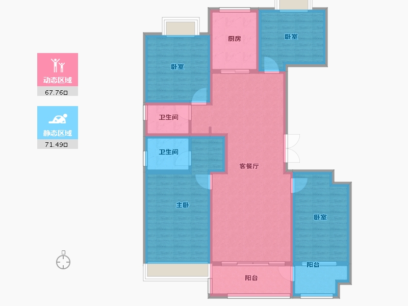 山东省-滨州市-京博·翡王府-125.00-户型库-动静分区