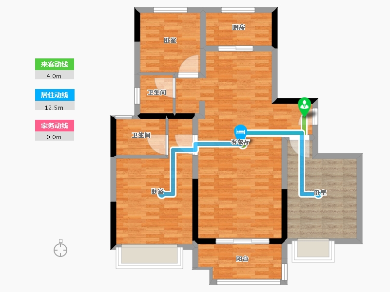 河南省-郑州市-云麓之城-86.00-户型库-动静线