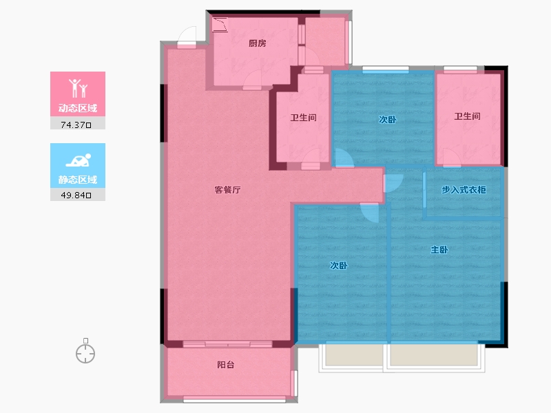 山东省-济南市-济南恒大龙奥御苑-111.99-户型库-动静分区